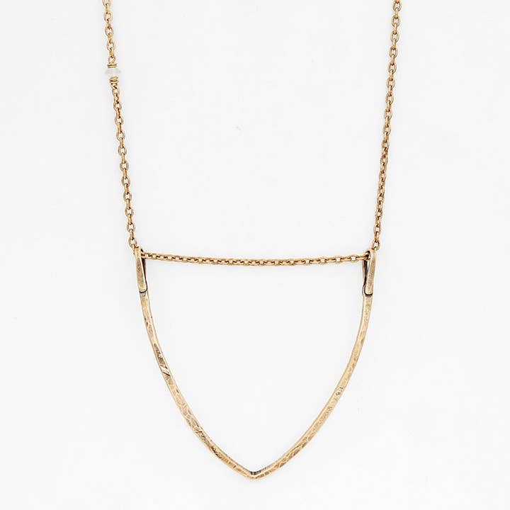Inverte Necklace - Brass for wholesale by From The Reliquary