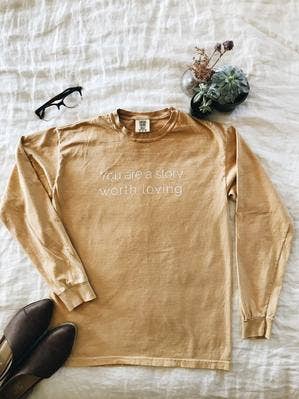 Mustard Long Sleeve for wholesale by You are a Story Worth Loving