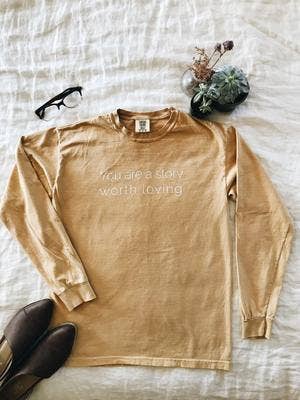Mustard Long Sleeve for wholesale by You are a Story Worth Loving