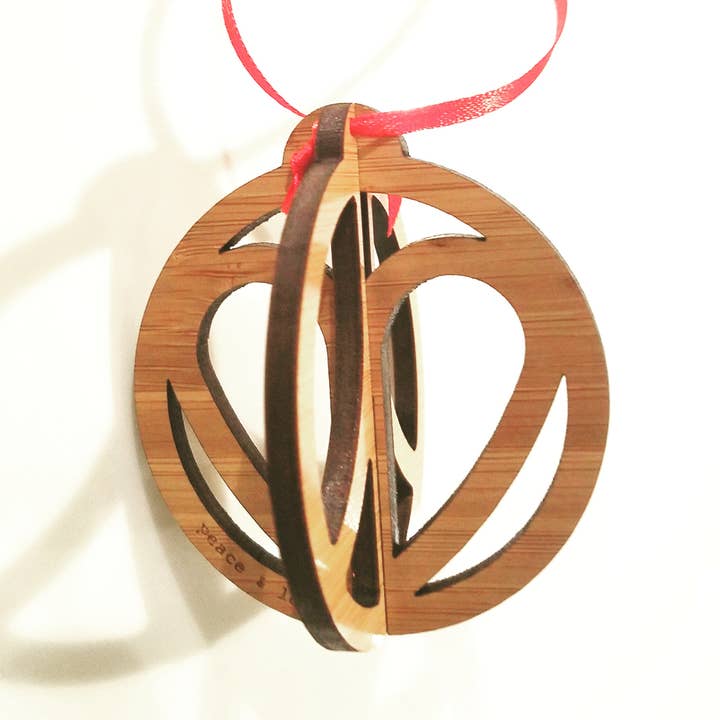 Peace & Love Ornament for wholesale by GioGio Design