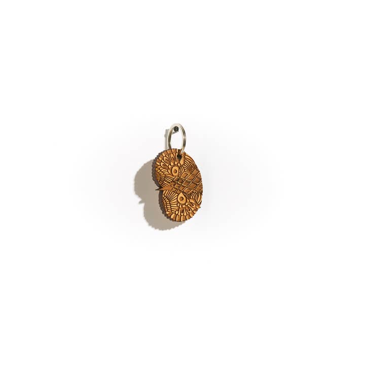 Owl Head Wood Keychain for wholesale by Lucca