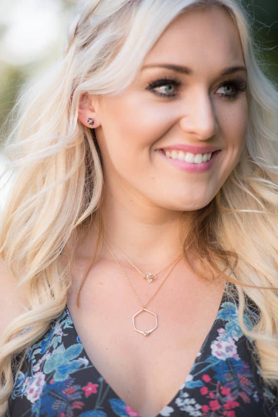 Saressa Designs – Engroshandel Halskæde med vedhæng – Herkimer diamant halskæde i bur-design2