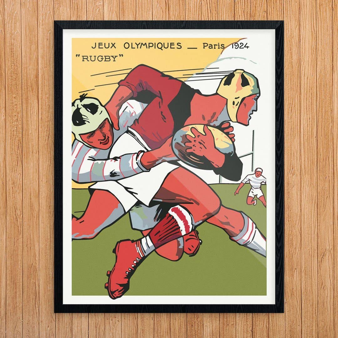 Fridgedoor - Wholesale Art Print - 11'' x 14'' Rugby 1924 Paris Olympic Games Vintage Style Print0