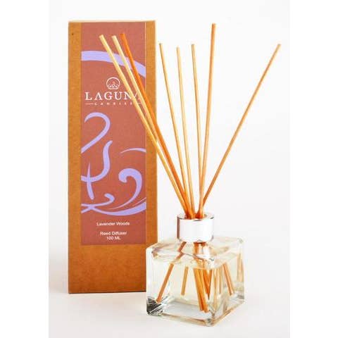 Lavender Woods Essential Oil Reed Diffuser for wholesale by Laguna Candles LLC
