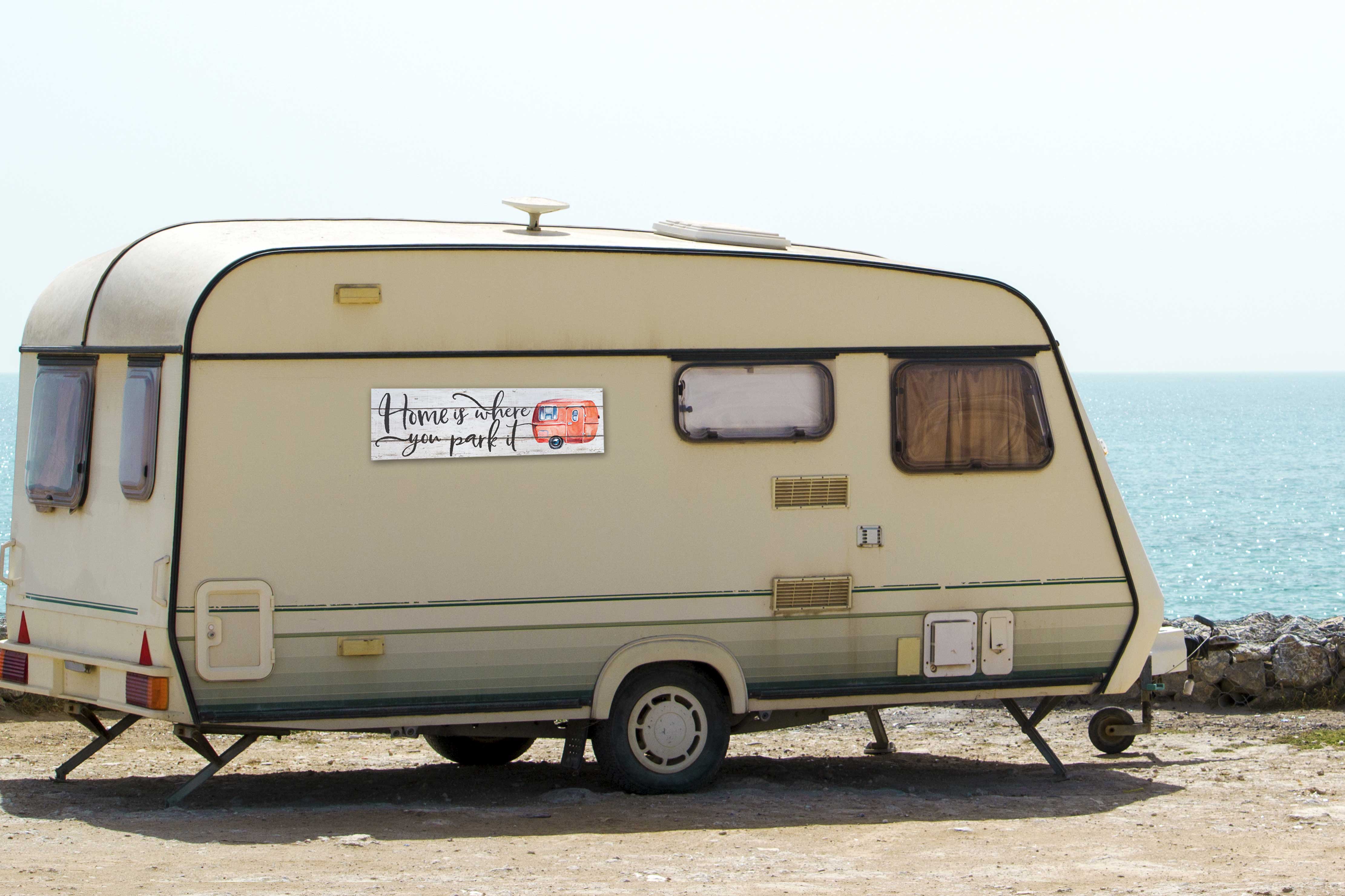 Kindred Hearts - Wholesale Sign - 35x10 Home Is Where Park It Indoor Outdoor Sign1