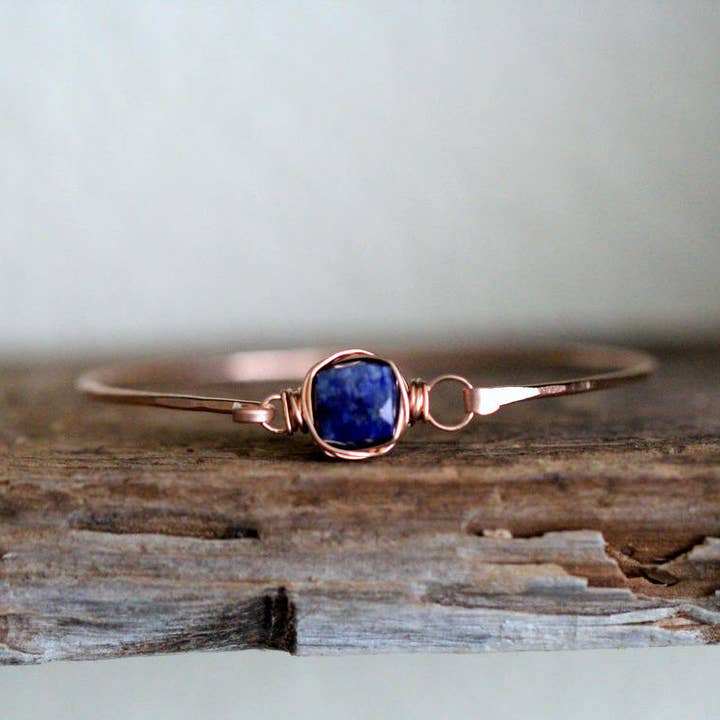 Gemstone Stacking Bracelet - Lapis for wholesale by Saressa Designs