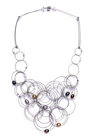 Meghan Patrice Riley – Colar de elos e correntes por atacado – Colar Flow de 18"30