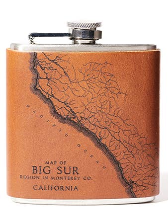 Big Sur Map Flask for wholesale by Tactile Craftworks