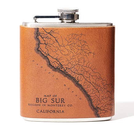 Tactile Craftworks - Wholesale Flask - Big Sur Map Flask0
