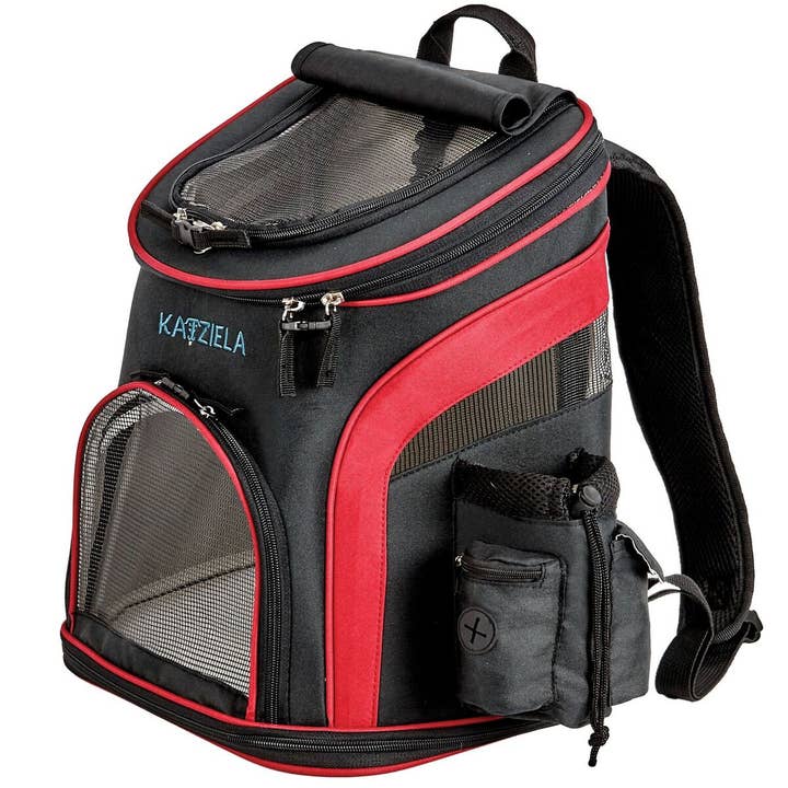 Pet Carrier Voyager Backpack For Dogs and Cats Red for wholesale by Katziela