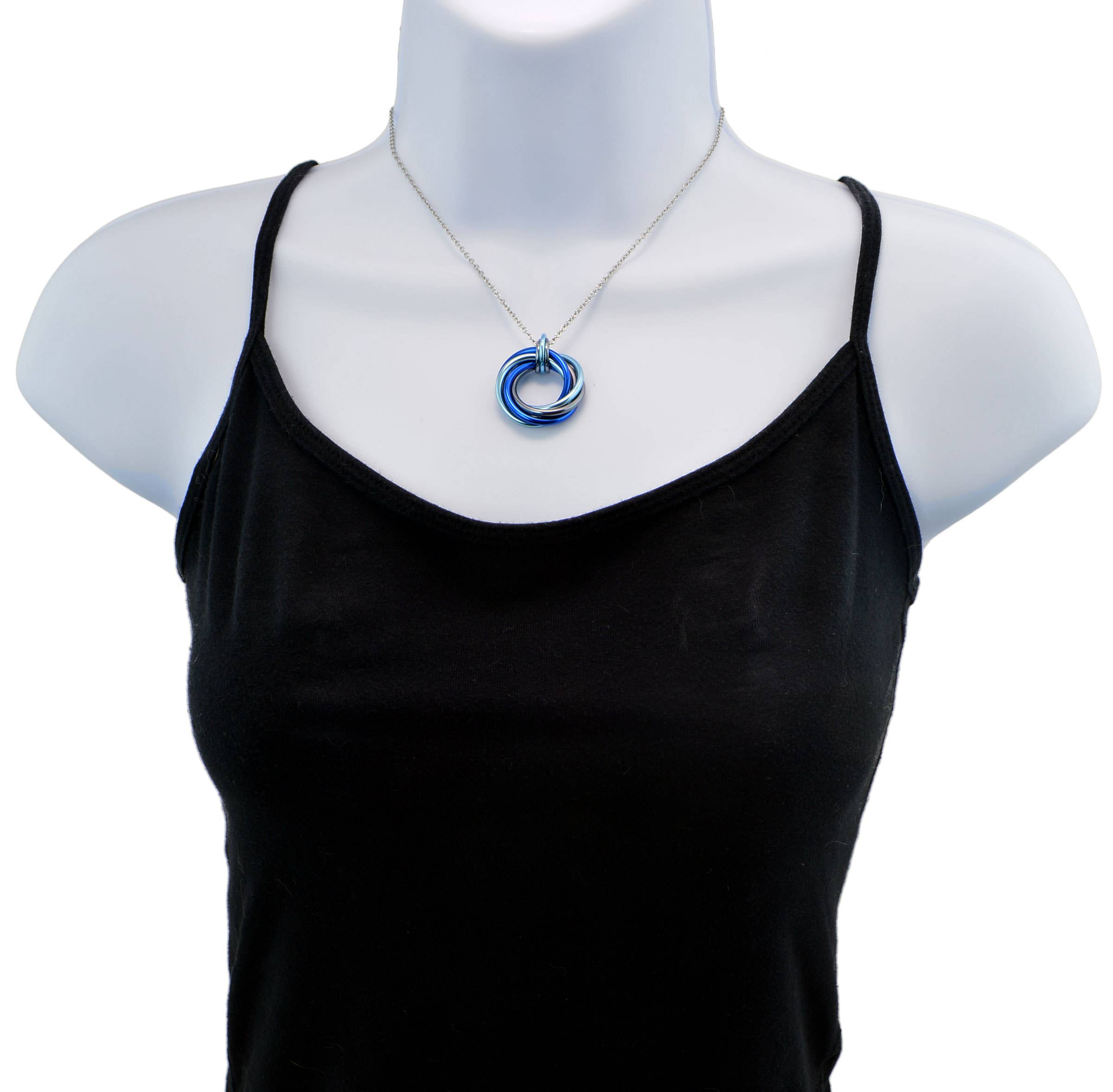 Rebeca Mojica Jewelry - Wholesale Pendant/Charm Necklace - Knotted Metal Large Swirl Pendant - Sunset3