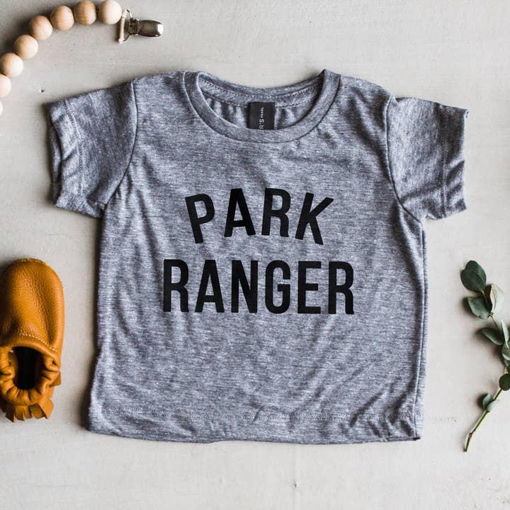 Gladfolk - Wholesale Screen Printed T-Shirt - Kids - Park Ranger Modern Baby Tee
• Gray0