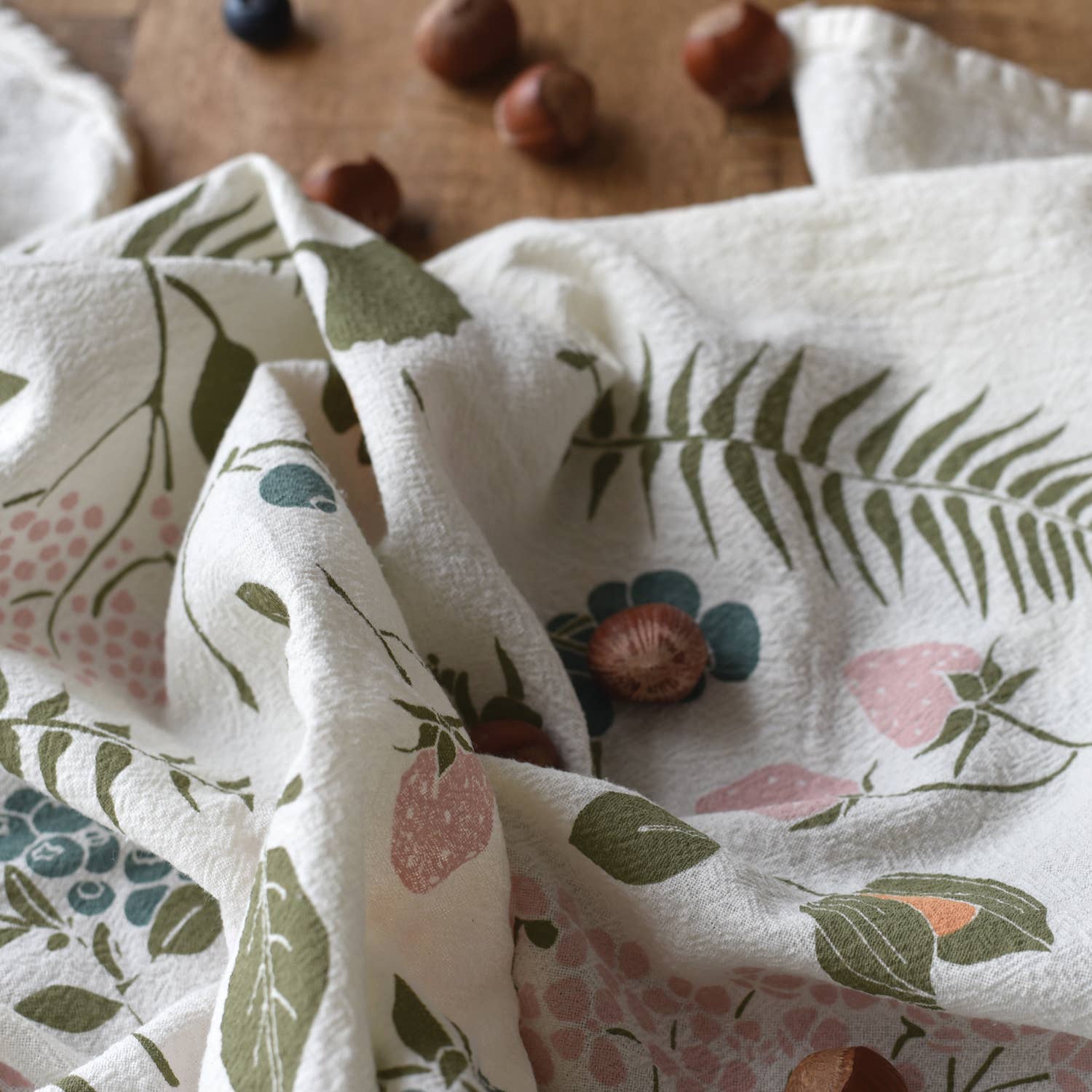 June & December - Wholesale Tea Towel - Wild Berries & Nuts Kitchen Tea Towel1
