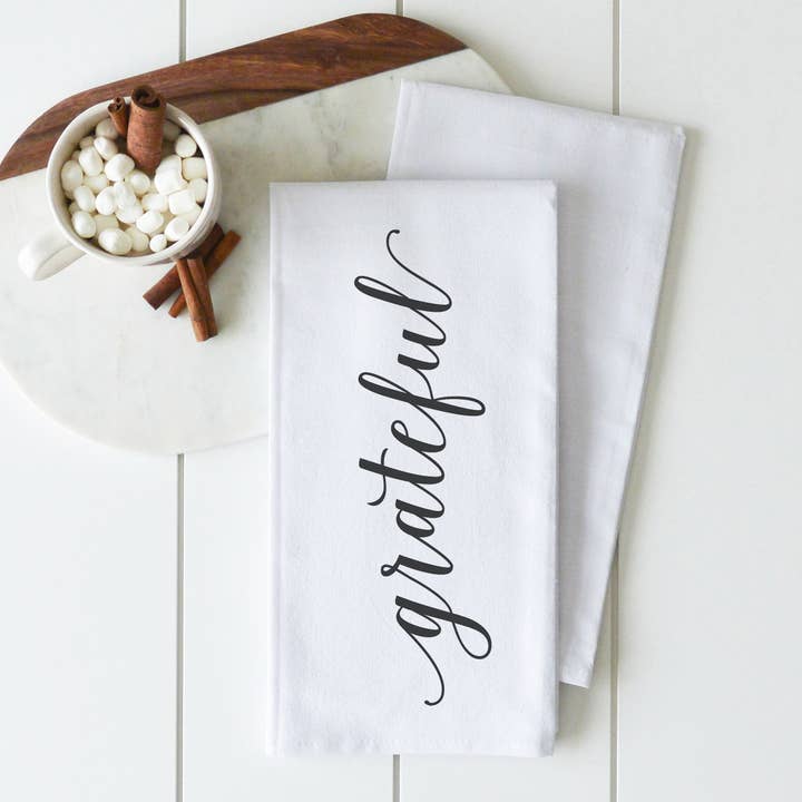 Grateful Tea Towel for wholesale by Porter Lane Home