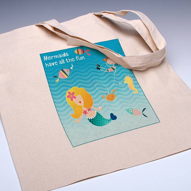 Mermaid Tote Bag for wholesale by Liane Fried Studio