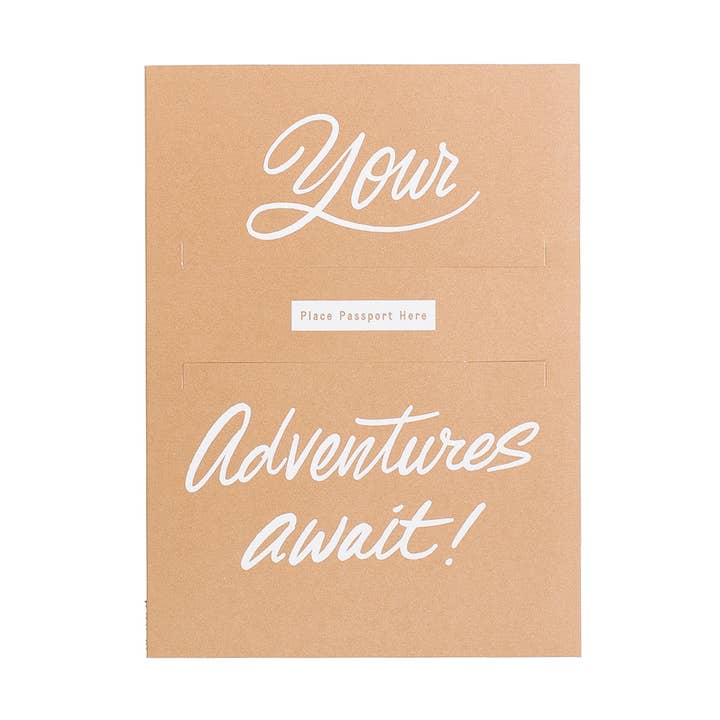 Tarjeta de felicitación con pasaporte «Adventure» para venta al por mayor de Letterfolk