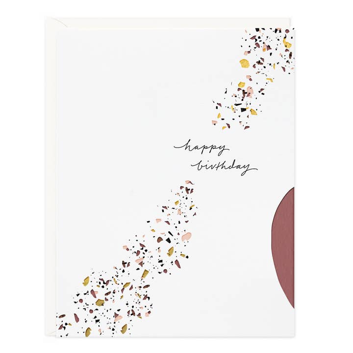 Happy Birthday Terrazzo Card for wholesale by Ramona & Ruth