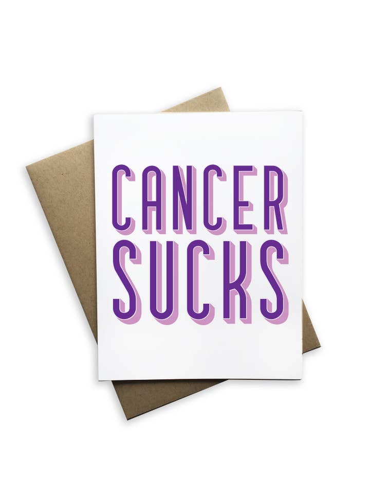 Carte Cancer - Carte Cancer Sucks pour le Cancer pour la vente par Tiramisu Paperie