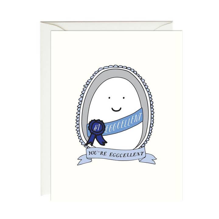 You’re Eggcellent Card for wholesale by Paula & Waffle