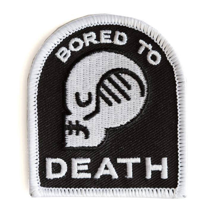 Patch thermocollant brodé à la mort pour la vente par These Are Things