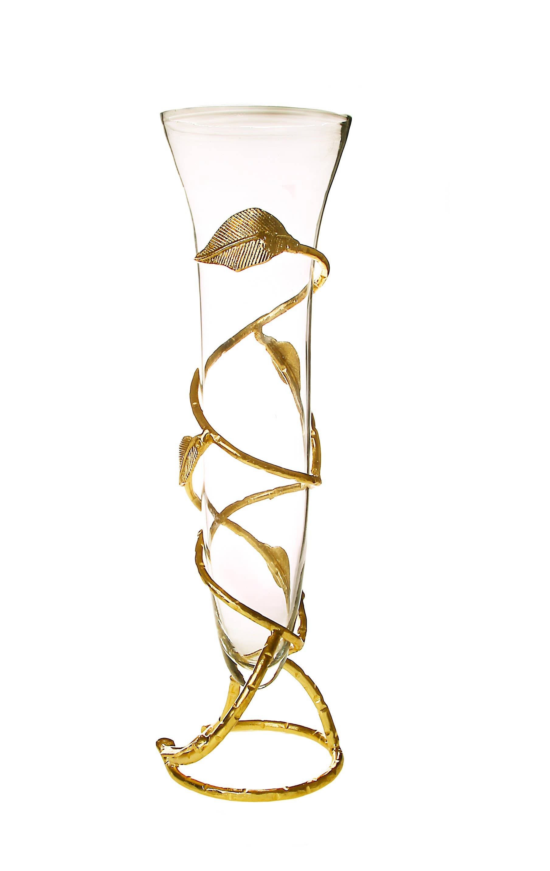 CLASSIC TOUCH DECOR INC. – Großhandel Vasen – Goldblatt-Vase mit abnehmbarem Glas1