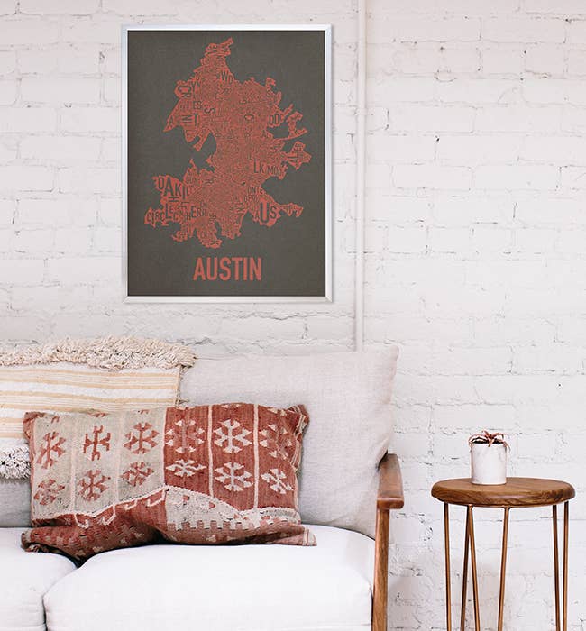 Ork Posters - Wholesale Poster - 18" x 24" Austin Neighborhood Map  Screen Print2