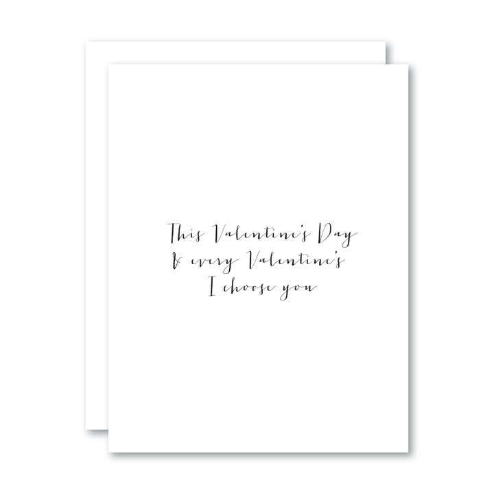 Deze Valentijnsdag en elke Valentijn kies ik jou/kaart voor wholesale door Stevie + Bean Paperie