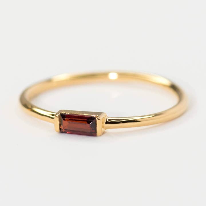 Elize Garnet Band - Vermeil for wholesale by Minette
