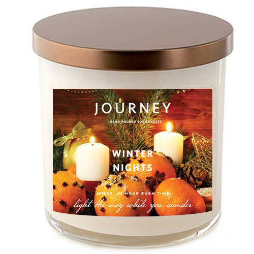 Winter Nights Journey Soy Wax Candle for wholesale by Lilypad Boutique