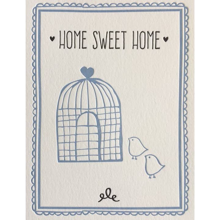 Lucky Bee Press – Großhandel Grußkarten für den Alltag – Home Sweet Home-Karte - Buchdruck-Karte1