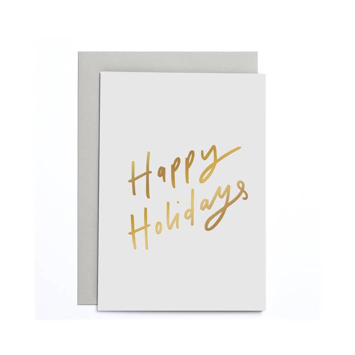 Happy Holidays Lille kort - Festligt glædelig julekort for engroshandel hos Old English Company