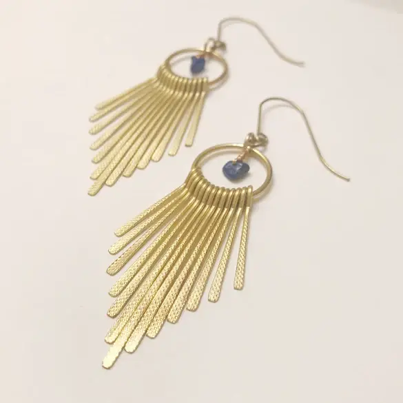 Sophia Louiz - Wholesale Dangle Earrings - Sun Goddess Earrings - Lapis Lazuli2