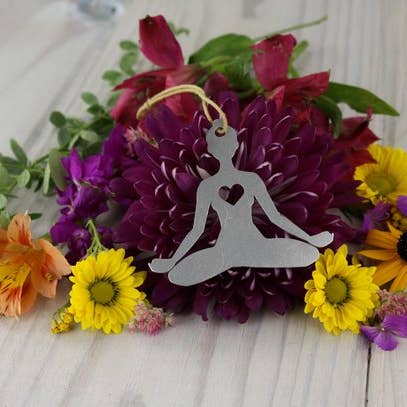 Iron Maid Art - Wholesale Ornament - Lotus Yoga Pose Metal Holiday Gift Christmas Ornament2