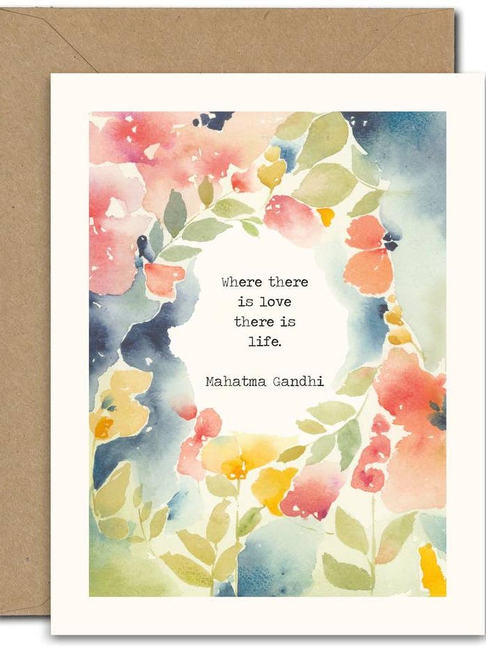 CARTÃO DE SAUDAÇÃO Mahatma Gandhi por atacado de June Watercolor