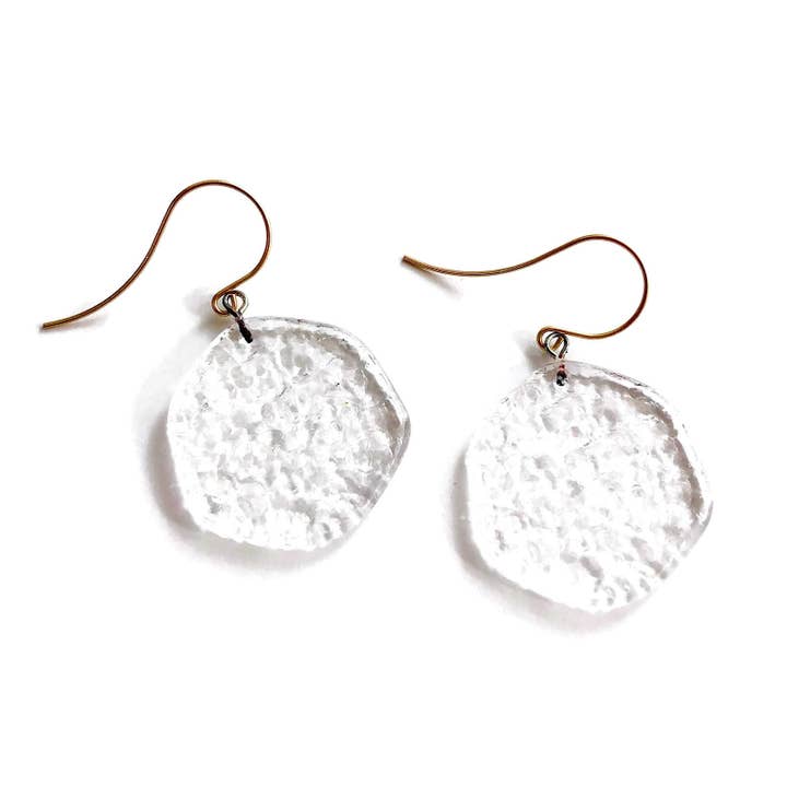 Leetie Lovendale - Vente Boucles d'oreilles pendantes - Boucles d'oreilles pendantes Lucite en verre teinté transparent