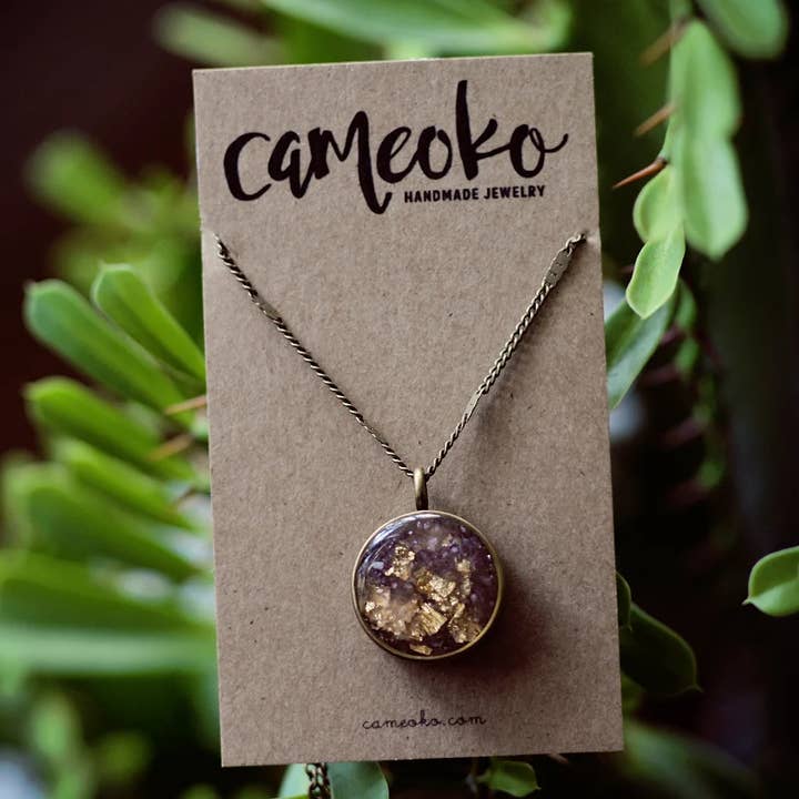 The Hazel Necklace- Crushed Gemstone Ball for wholesale by Cameoko