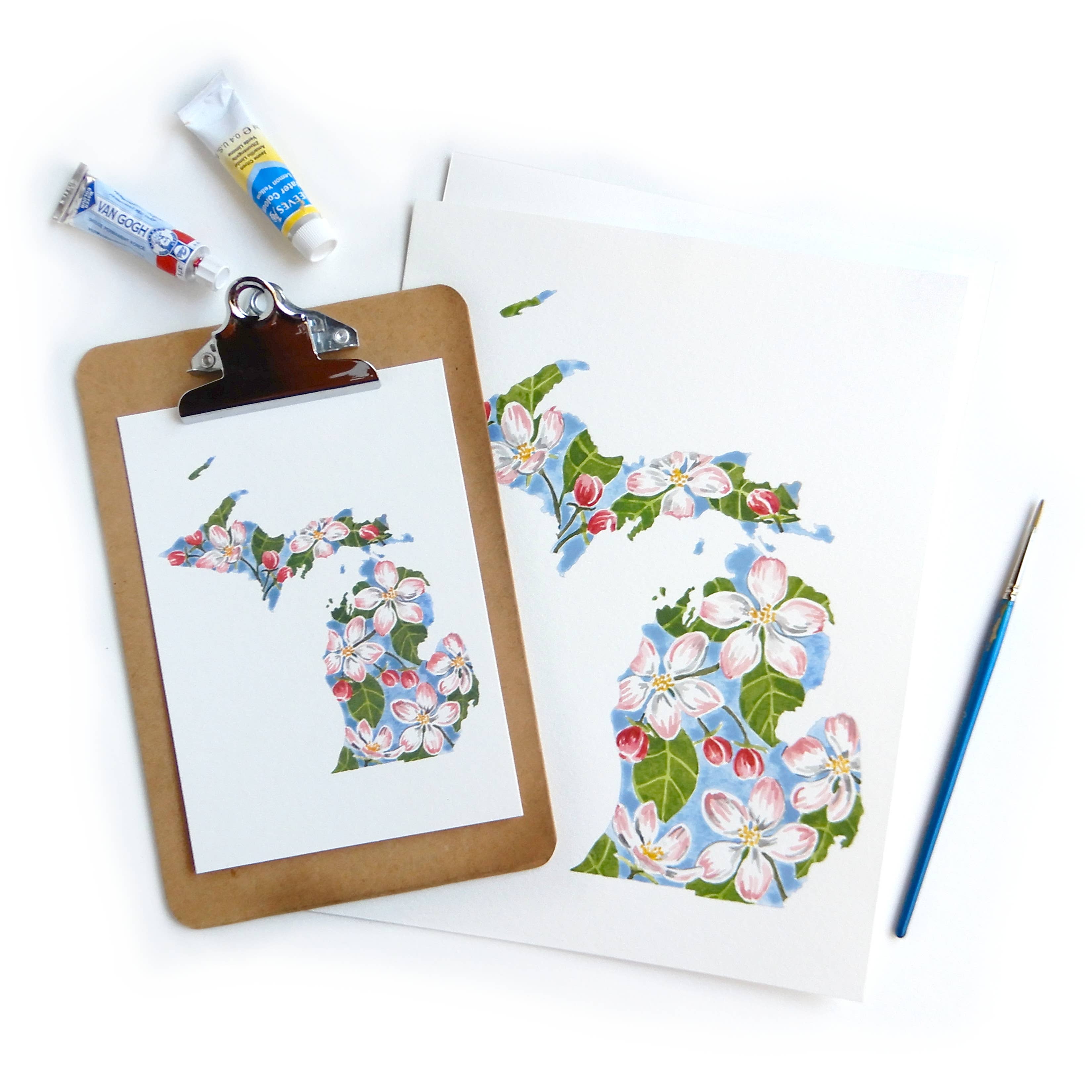 Sketchy Notions - Wholesale Art Print - Michigan State Flower Print1