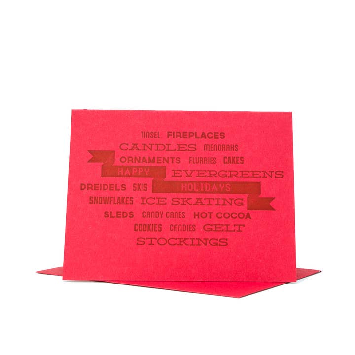 REMOVED BRAND - Wholesale Season's Greetings Card - Ribbon Happy Holidays Greeting Card