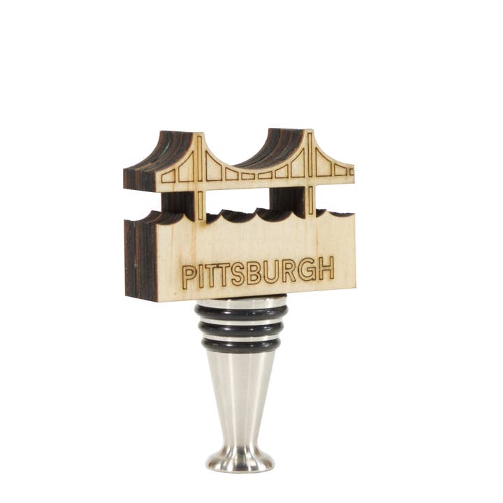 Pittsburgh Bridge Wine Stopper for wholesale by Blissed Out Design