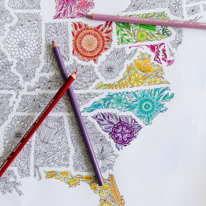 Anna Grunduls Design - Wholesale Coloring & Activity Book - Adult - Flowers United States Coloring Map4