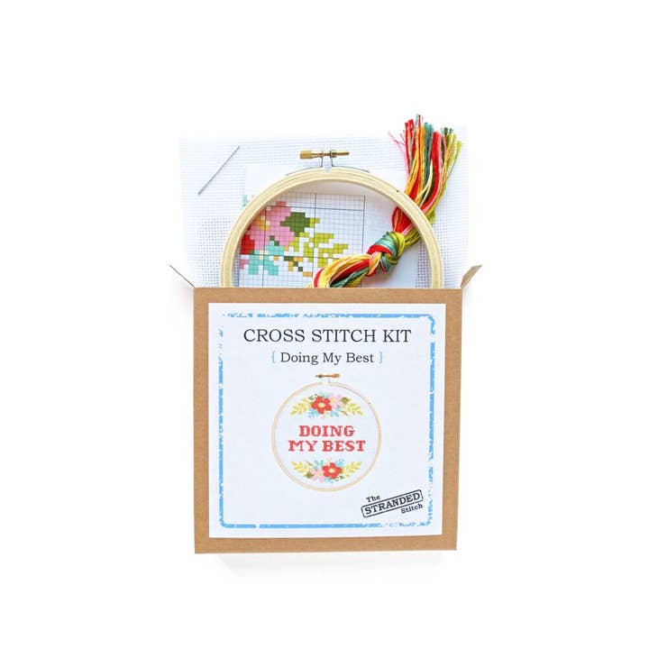 The Stranded Stitch - Wholesale Embroidery/cross-stitch supplies - Doing My Best Cross Stitch Kit3