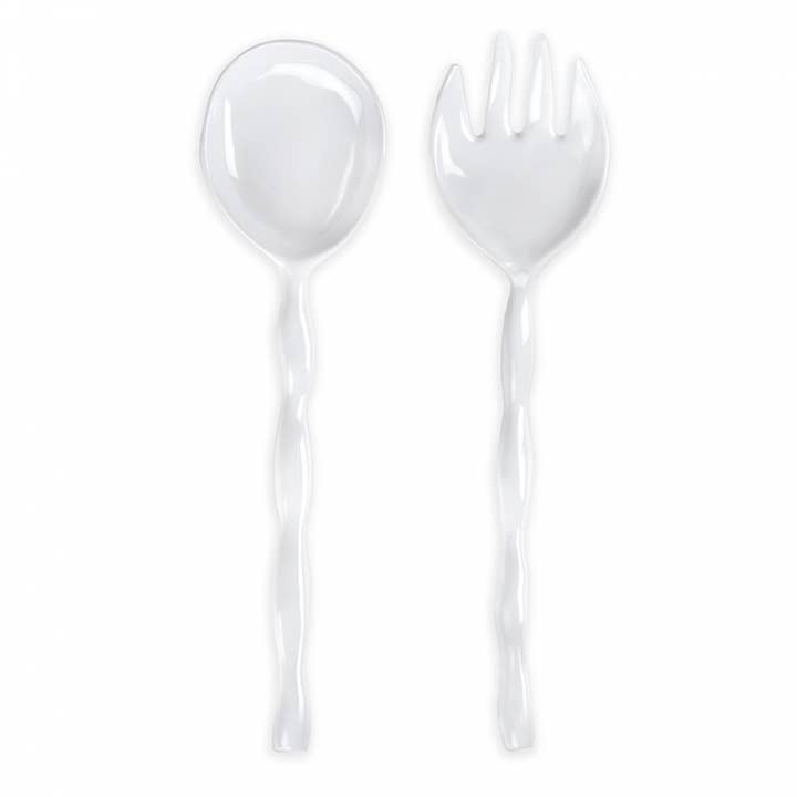 Q Squared - Wholesale Flatware Set - Ruffle Salad Servers