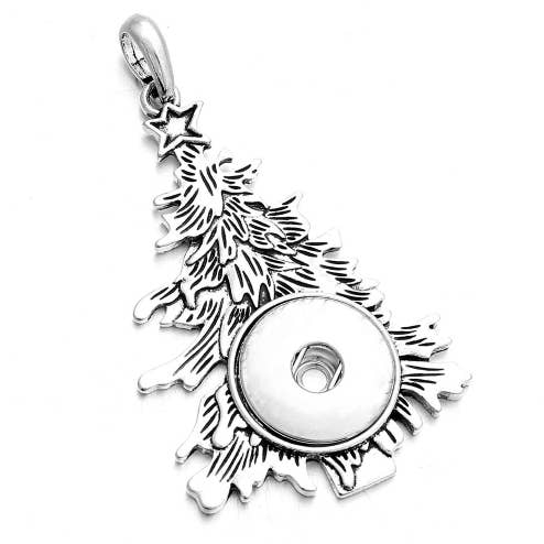 Christmas Tree Snap Pendant with Chain for Snap Jewelry for wholesale by Say It in A Snap Jewelry