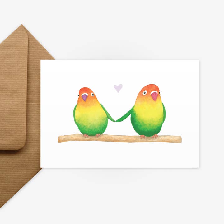 Love Birds Card for wholesale by Nic Allan