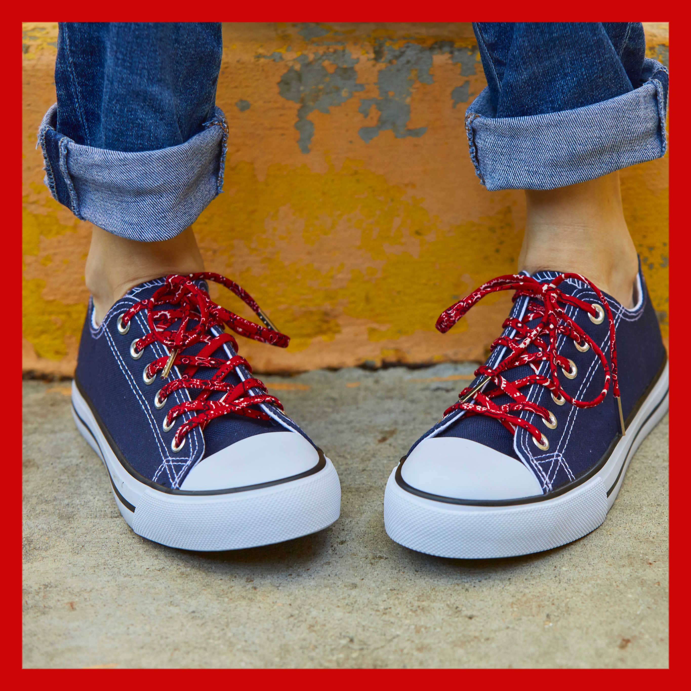 Red deals converse laces