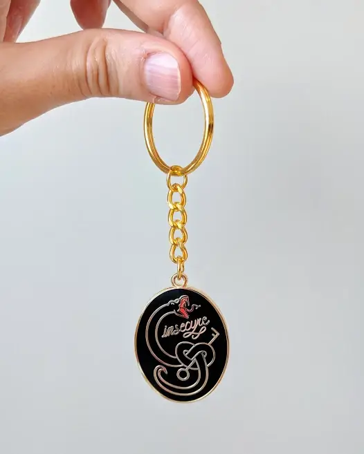 Brandy Bingham - Wholesale Keychain - Women's - Insecure Gold Snake Hard Enamel Keychain1