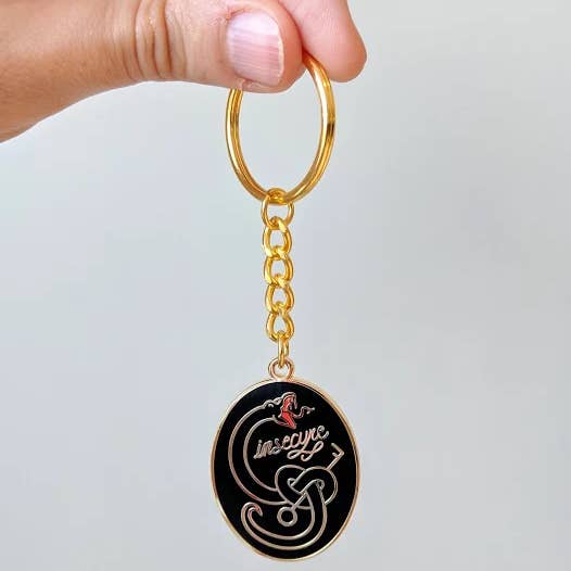 Brandy Bingham - Wholesale Keychain - Women's - Insecure Gold Snake Hard Enamel Keychain1