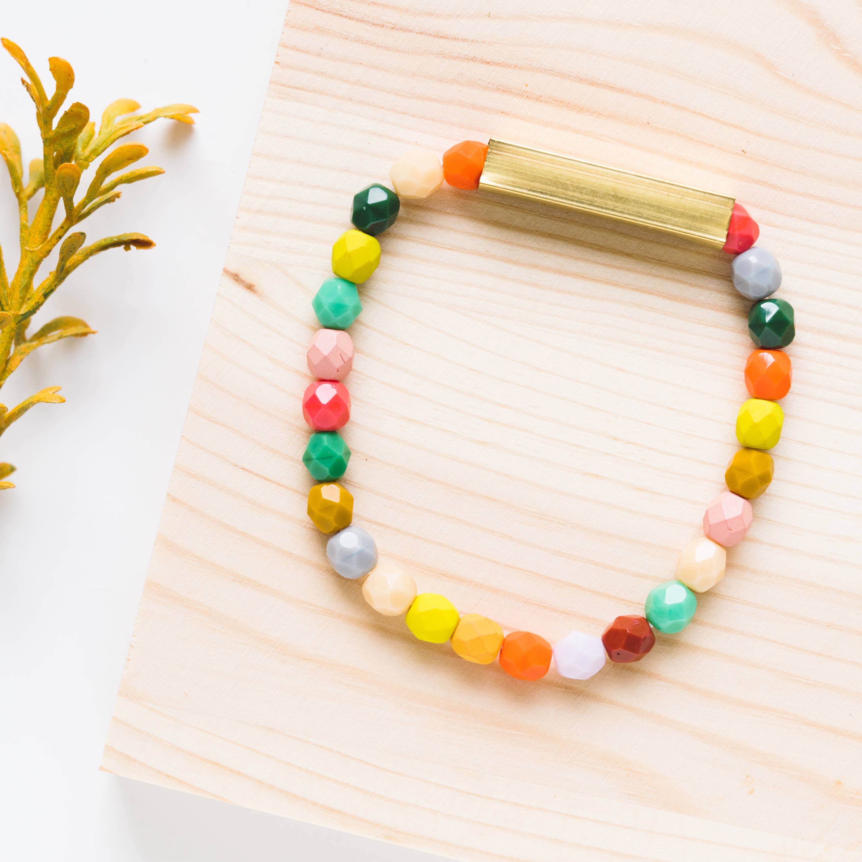 Nest Pretty Things - Wholesale Beaded Bracelet - Mixed Beads and Brass Bracelet4