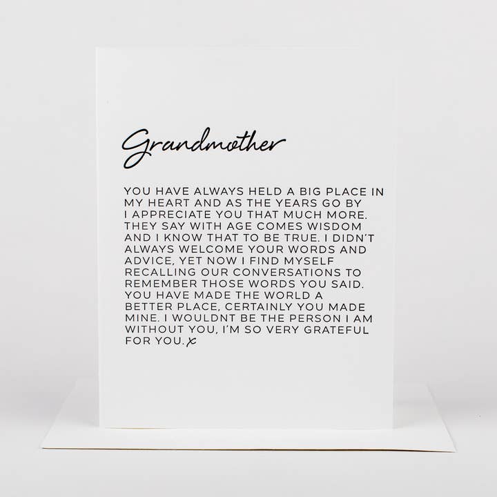 Lettre à grand-mère pour la vente par Wrinkle & Crease Paper Products