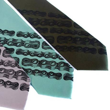 Cyberoptix Tie Lab - Wholesale Necktie - Men's - Bike Chain Stripe Necktie1